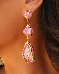 Brincos>Feversave Pendientes Adara Rosa
