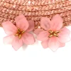 Brincos>Feversave Pendientes Flor rosa claro