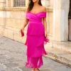 Batismos E Comunhões | Convidado Do Casamento>Feversave Vestido Afrodite Rosa