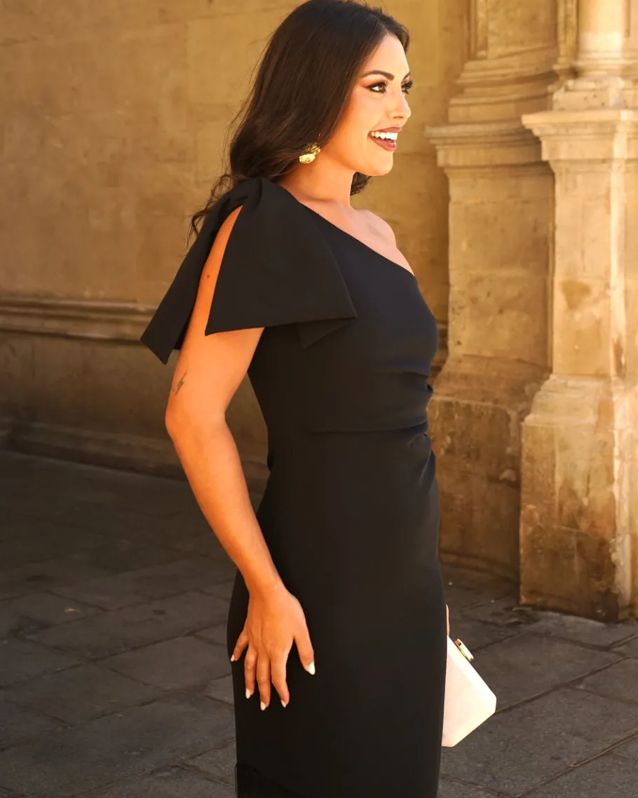 Batismos E Comunhões | Convidado Do Casamento>Feversave Vestido Alhambra Negro
