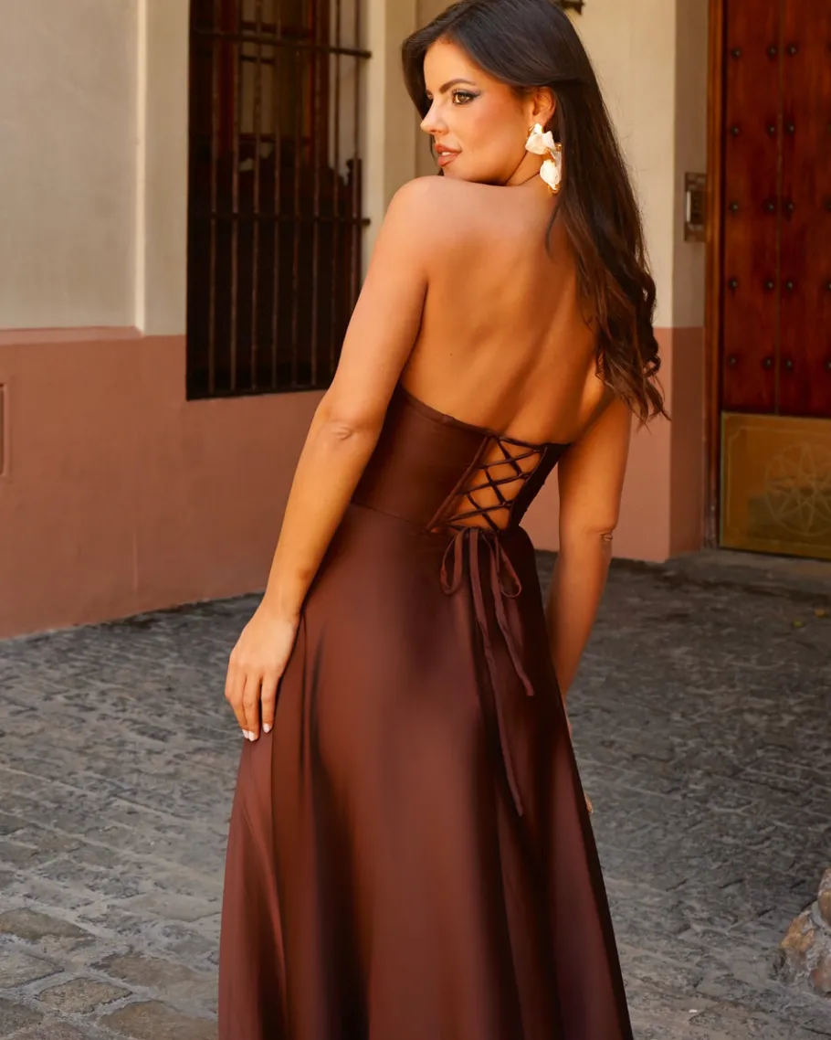 Graduações | Convidado Do Casamento>Feversave Vestido Begoña Chocolate