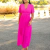 Batismos E Comunhões | Convidado Do Casamento>Feversave Vestido Nala Fuchsia