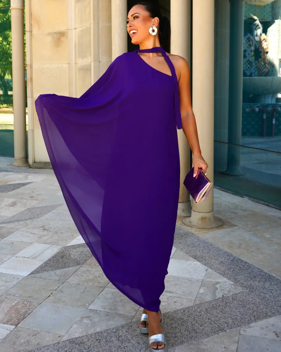 Batismos E Comunhões | Convidado Do Casamento>Feversave Vestido Roxo Jalisco
