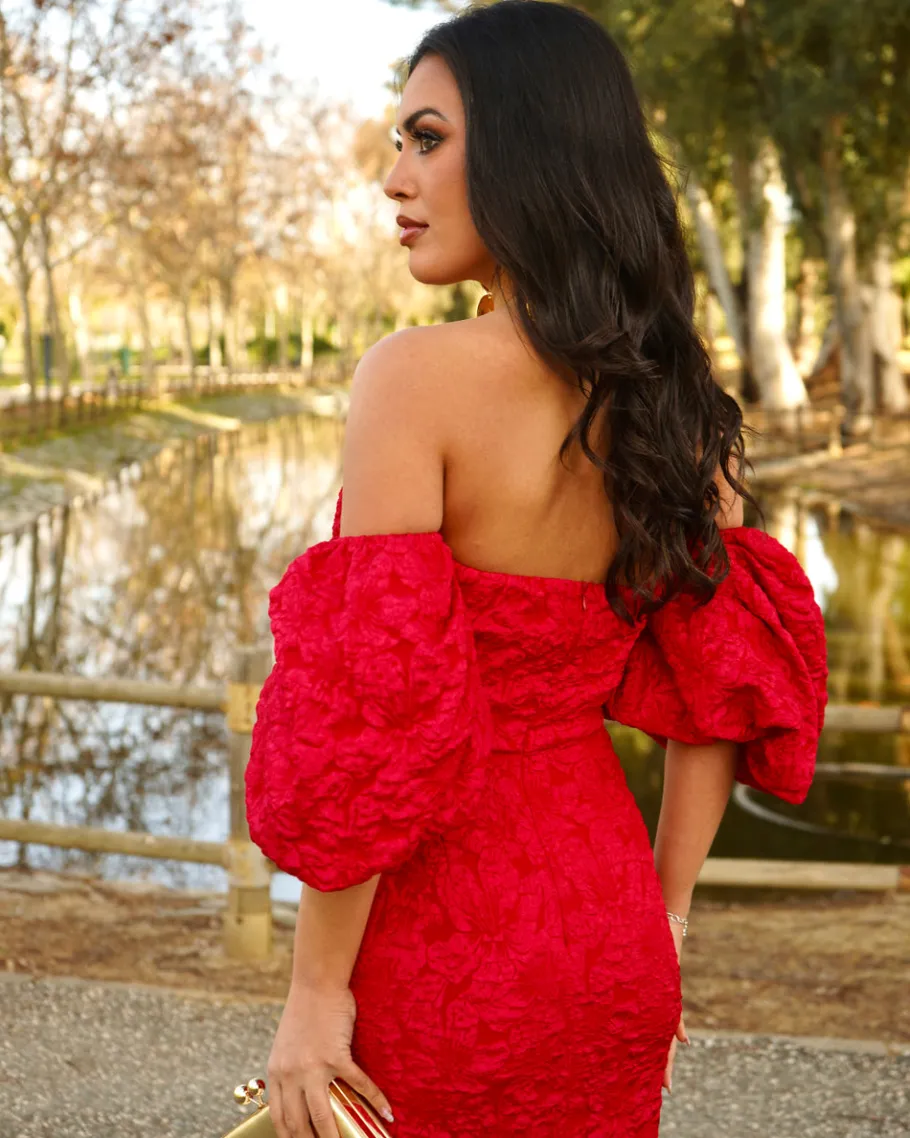 Batismos E Comunhões | Convidado Do Casamento>Feversave Vestido Selena Rojo