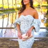 Batismos E Comunhões | Convidado Do Casamento>Feversave Vestido Selena Verde Água