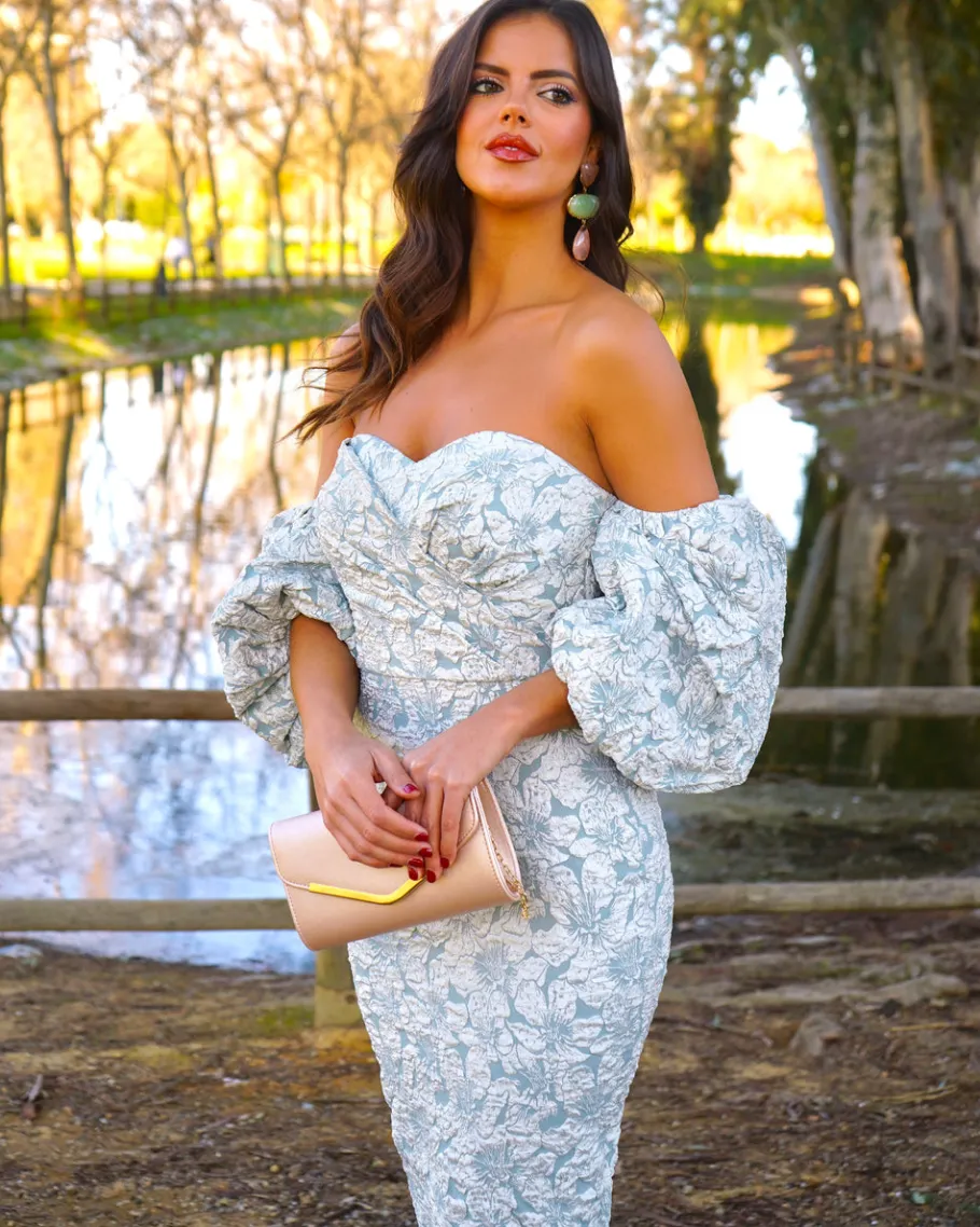 Batismos E Comunhões | Convidado Do Casamento>Feversave Vestido Selena Verde Água