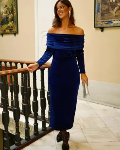 Batismos E Comunhões | Convidado Do Casamento>Feversave Vestido Tirso Azul Marinho
