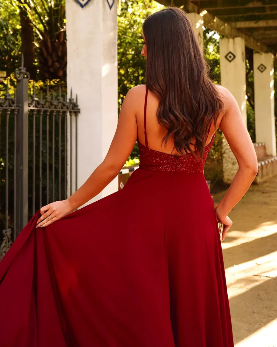 Graduações | Convidado Do Casamento>Feversave Vestido Valentina Avermelhado